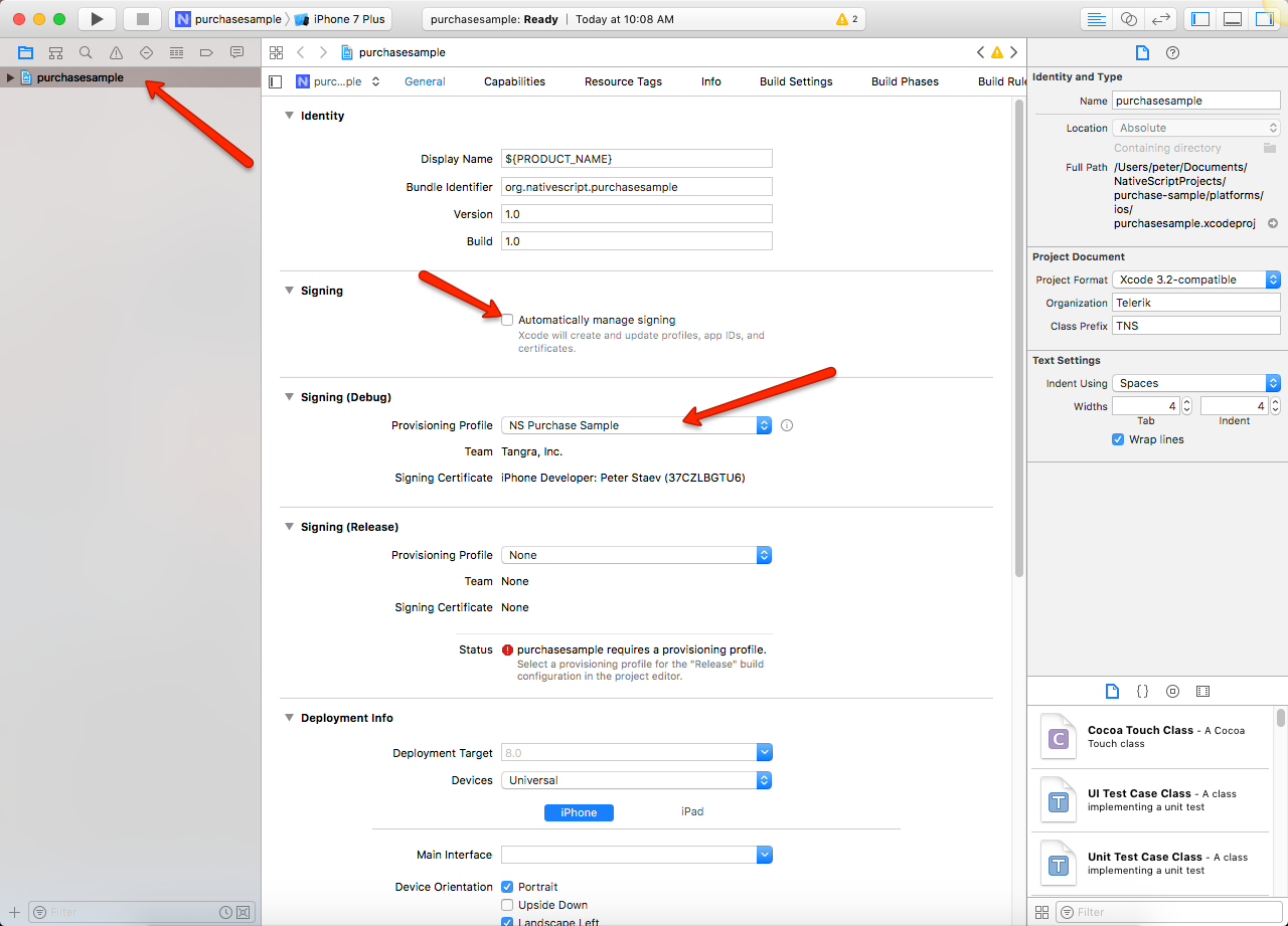 XCode Provisioning Setup